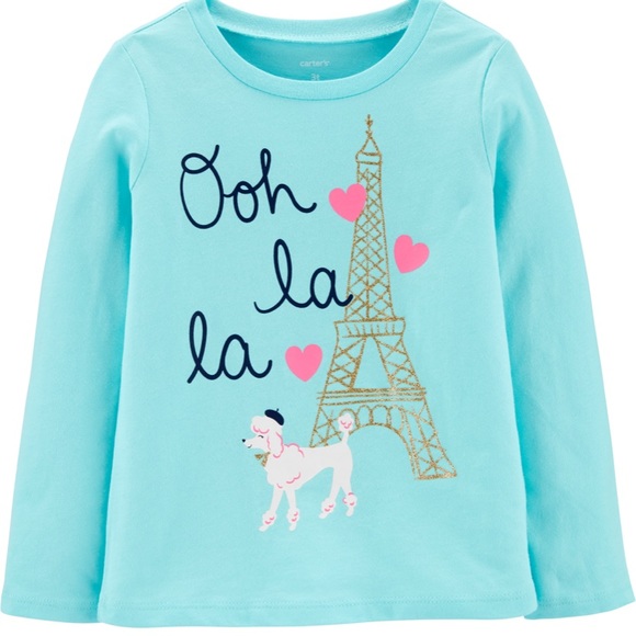 Carter's Other - 🎄 Eiffel Tower French Poodle Jersey Tee Size: 24M